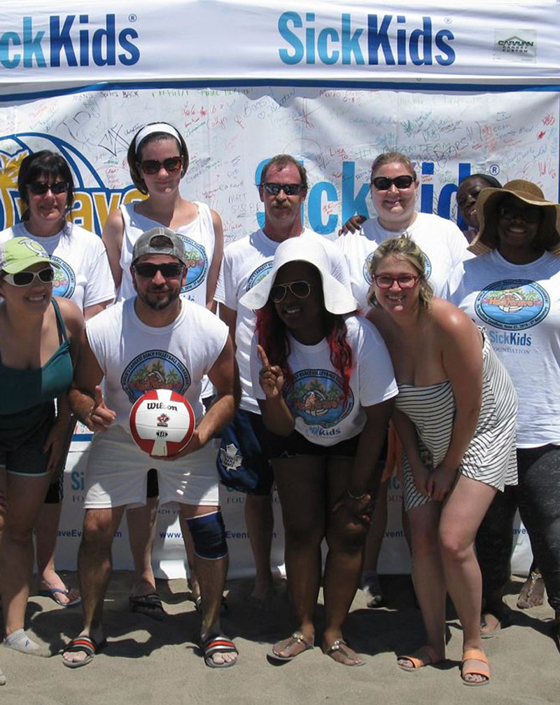 AnswerPlus team participating at a Sick Kids fundraiser