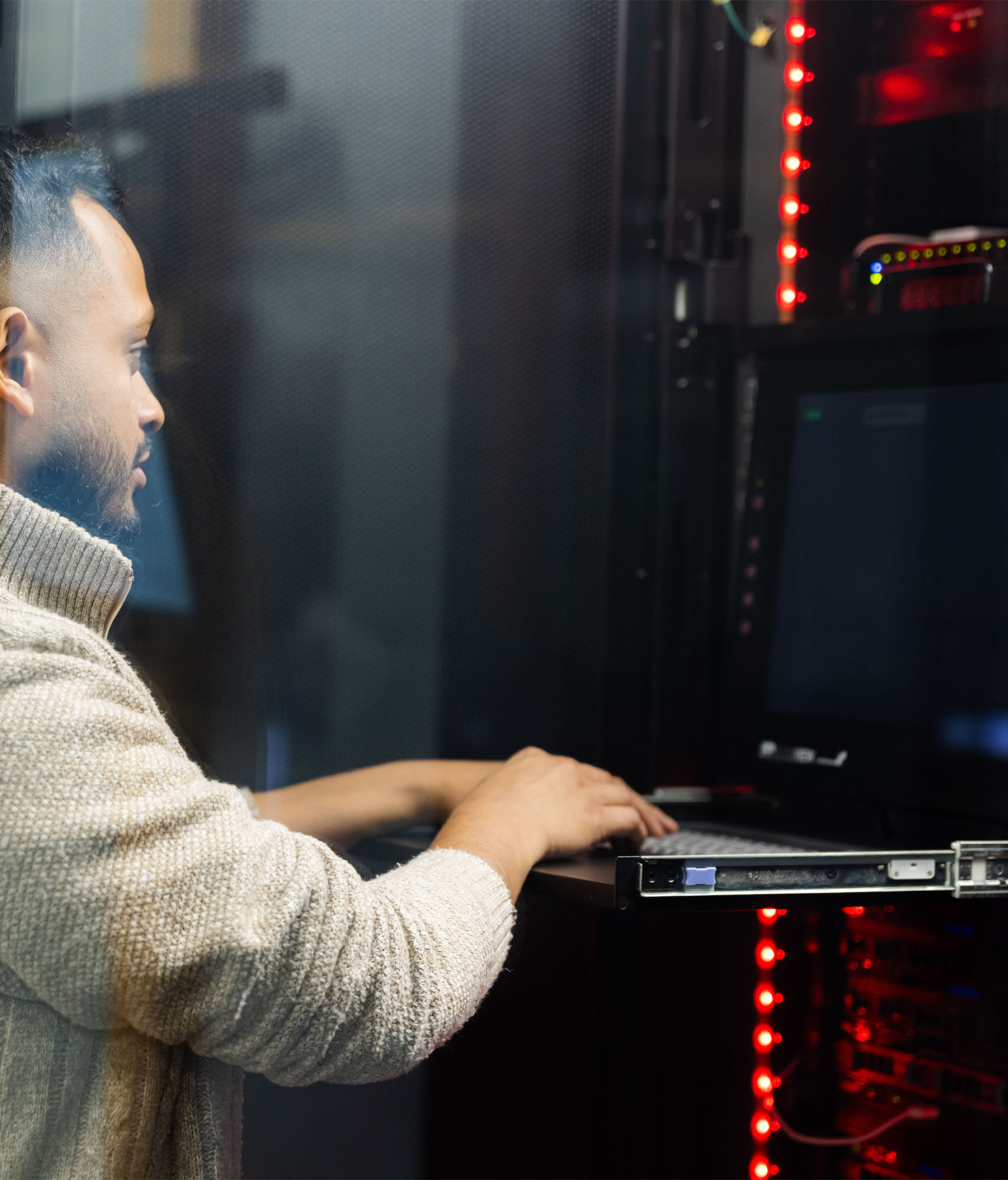 Aswad working on the server stack at AnswerPlus